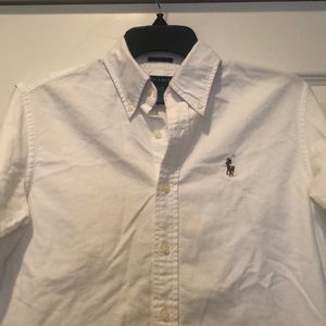 Ralph Lauren White Button Down Oxford Sz. 6
